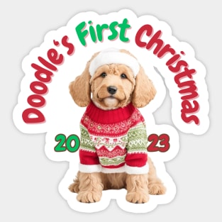 Doodle's First Christmas 2023 Sticker